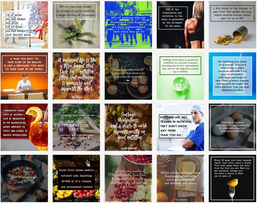 100 Healthy Nutrition Social Posters